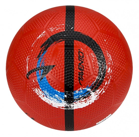 Straatvoetbal Maat 5 rood/blauw/zwart/wit