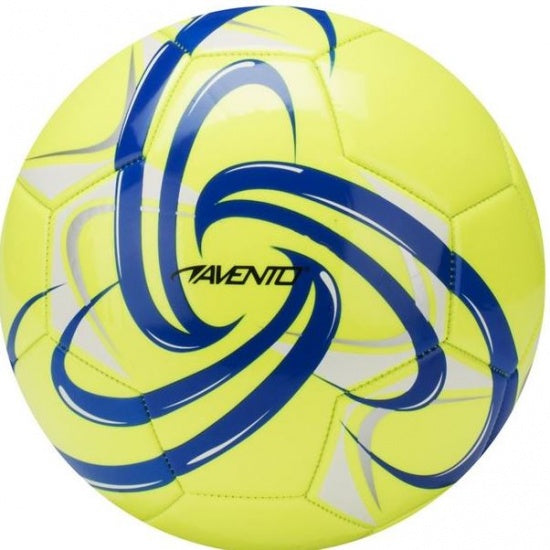 Voetbal Glossy PVC Maat 5 Fluorgeel / Blauw