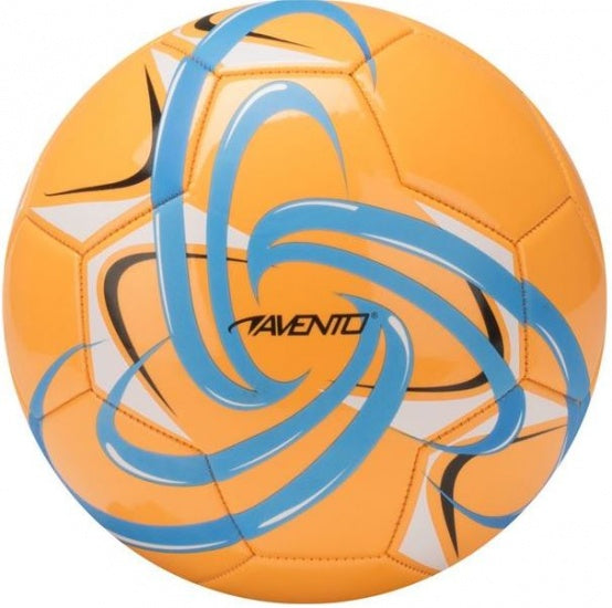 Voetbal Glossy PVC Maat 5 Fluor Oranje / Blauw