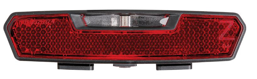 achterlicht Juno Battery Automatic 80 mm led zwart/rood