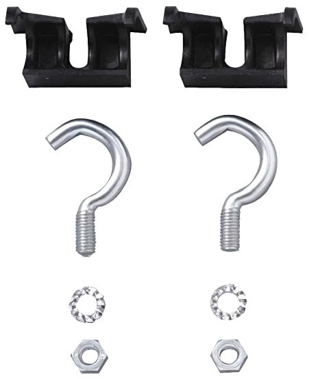 slotbevestigingsset staal 12 -14 mm zwart/zilver 8-delig