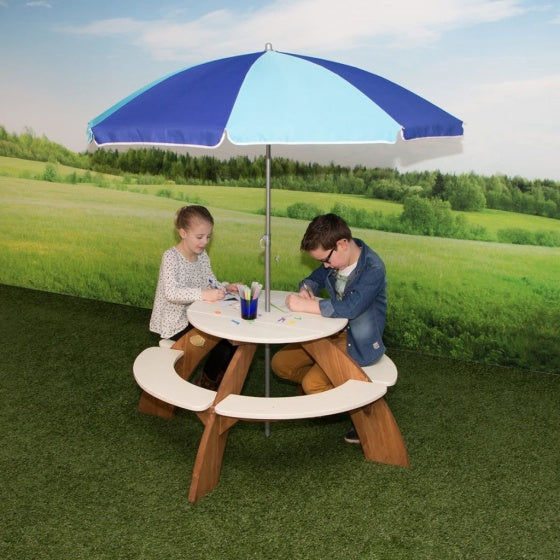 Orion picknicktafel met parasol 141 cm