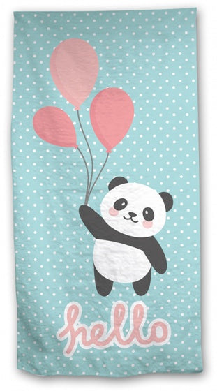 strandlaken Panda 140 x 70 cm lichtblauw