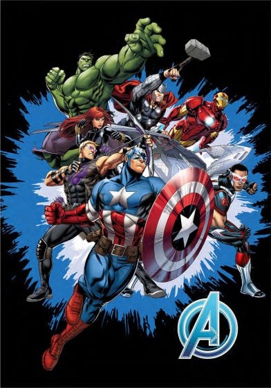 fleecedeken Avengers 100 x 140 cm multicolor