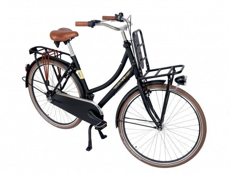 Aron transportfiets 28 Inch 53 cm Dames 3V Terugtraprem Zwart