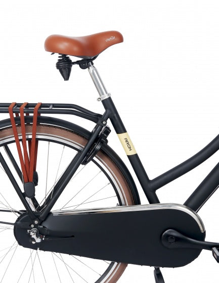 Aron transportfiets 28 Inch 53 cm Dames 3V Terugtraprem Zwart