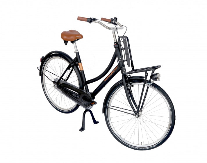 Elly transportfiets 28 Inch 53 cm Dames 3V Terugtraprem Zwart