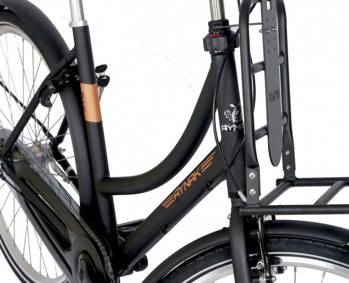 Elly transportfiets 28 Inch 53 cm Dames 3V Terugtraprem Zwart