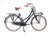 Muze transportfiets 28 Inch 53 cm Dames 3V Terugtraprem Zwart