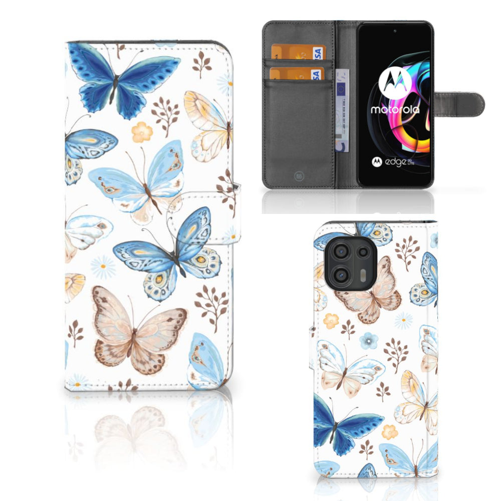 Telefoonhoesje | Met pasjeshouder | voor Motorola Edge 20 Lite Vlinder