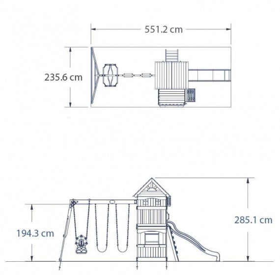 speeltoestel Atlantic 551x236x285 cm blank