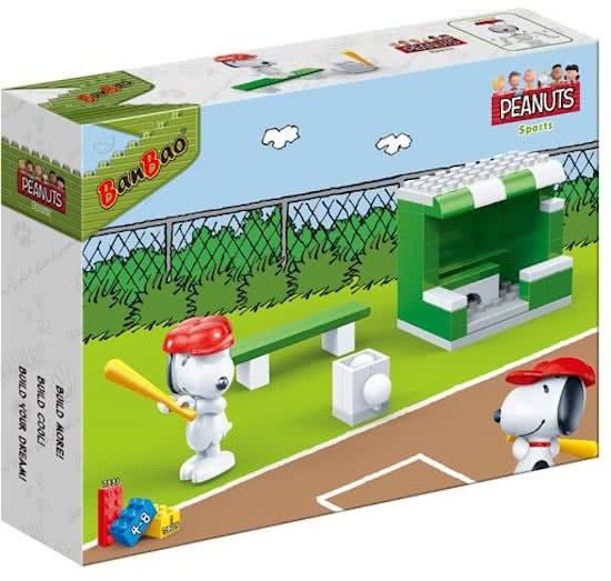 bouwpakket Snoopy honkbalveld 48-delig