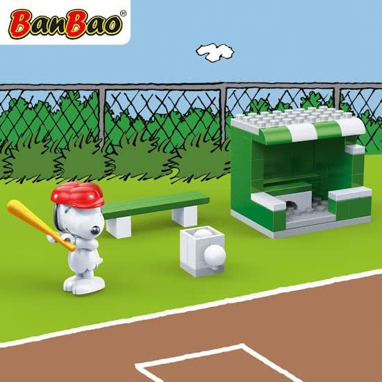bouwpakket Snoopy honkbalveld 48-delig