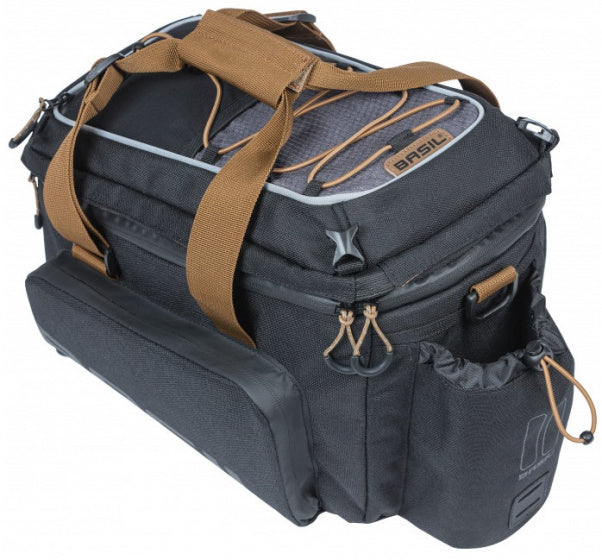 bagagedragertas Miles 9-36 liter polyester zwart/bruin