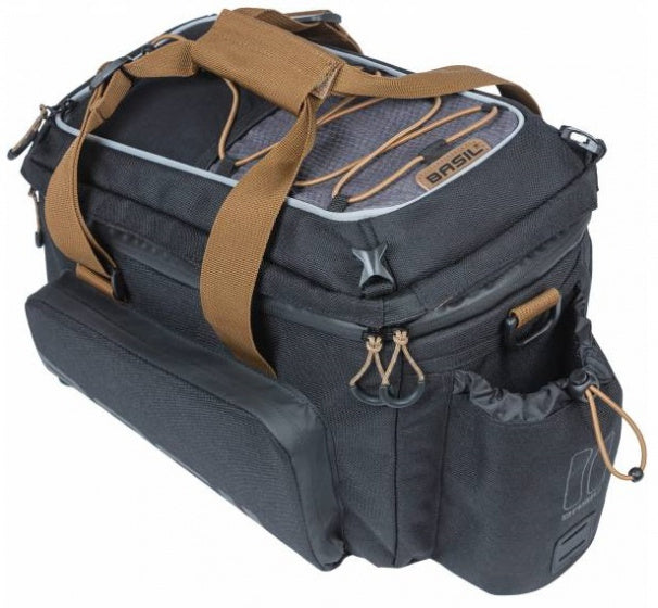 bagagedragertas Miles 9-36 liter tarpaulin zwart/bruin