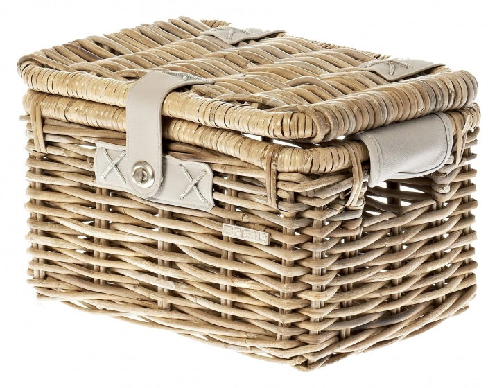 fietsmand Denton small rotan 22 liter grijs - 13062