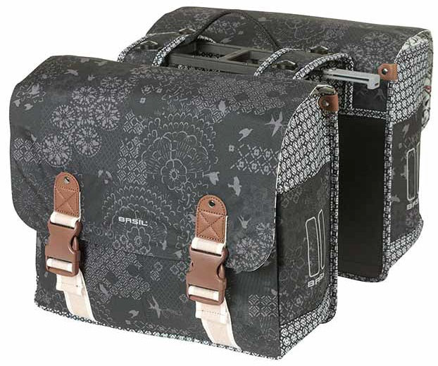 dubbele fietstas Boheme MIK 35 liter polyester zwart