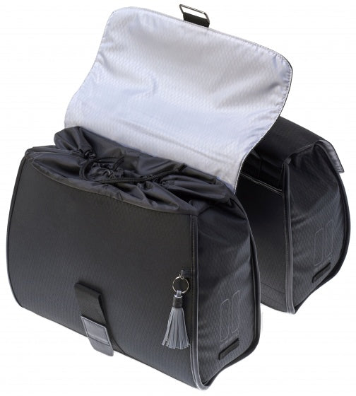 dubbele fietstas Noir 38 liter zwart - 17663
