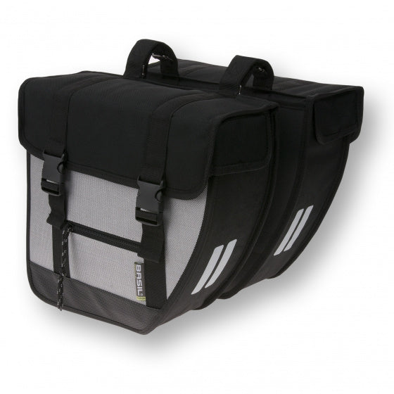 dubbele fietstas Tour xl 40 liter zwart/zilver - 17081