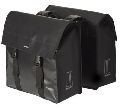 dubbele fietstas Urban Load 48-53 liter tarpaulin zwart