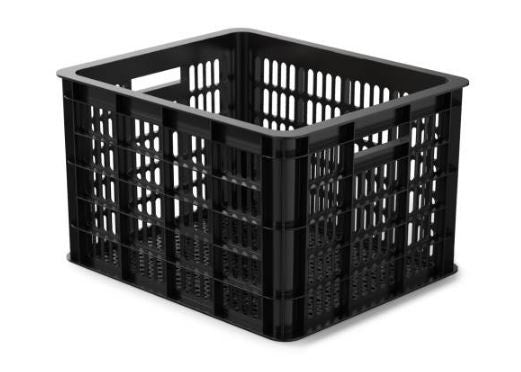 fietskrat kunststof 33 liter zwart - 21062