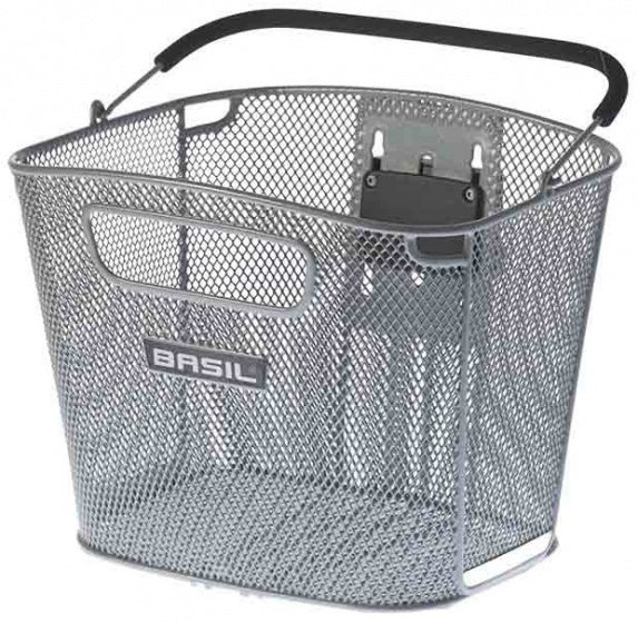 fietsmand Bold KF voor 25 liter zilver staal