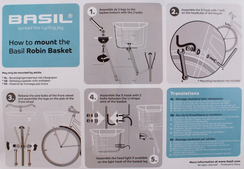 fietsmand voor Robin 27 liter zilver (11219)