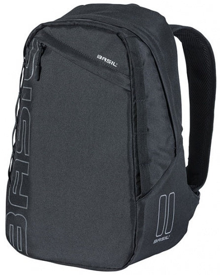 fietsrugtas Flex 17 liter polyester zwart