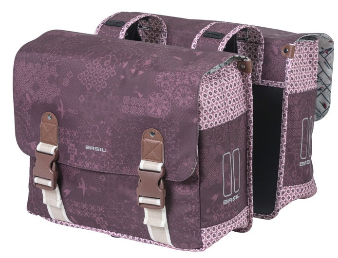 fietstas Bohème dubbel dames 35 liter paars - 18012