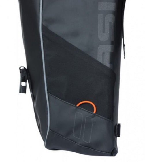 fietstas dubbel MIK Miles 34 liter zwart/oranje - 18112