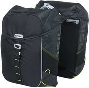 fietstas dubbel MIK Miles 34 liter zwart/lime - 17784