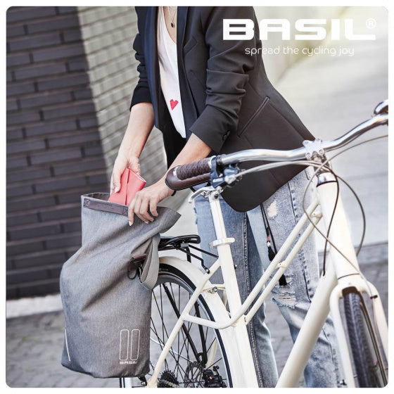 shopper City enkele fietstas 14 liter grijs - 17780