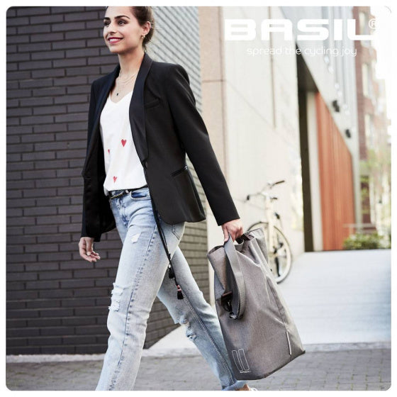 shopper City enkele fietstas 14 liter grijs - 17780