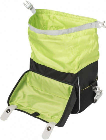 stuurtas Miles 6 liter polyester zwart/lime - 17795