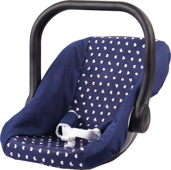 autostoel voor poppen 44 cm blauw
