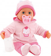 babypop met accessoires First Words 38 cm roze 3-delig