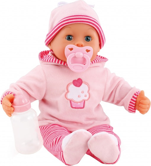babypop met accessoires First Words 38 cm roze 3-delig