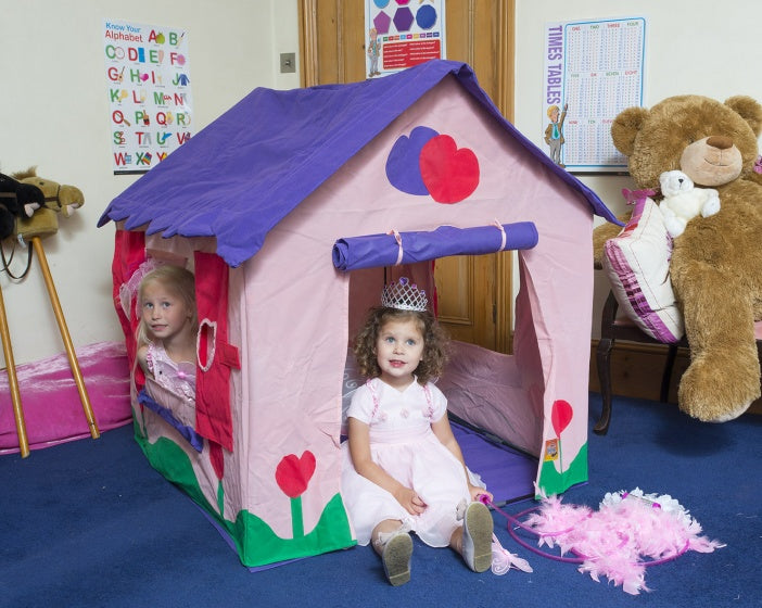 speeltent Poppenhuis 97 x 76 x 112 cm roze/paars