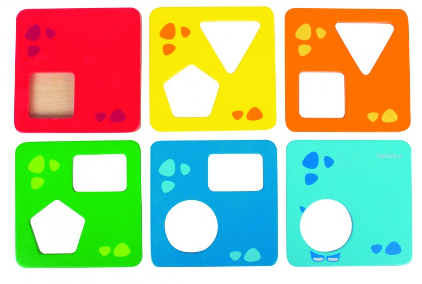 vormenpuzzel Safaridieren junior hout 11 stukjes