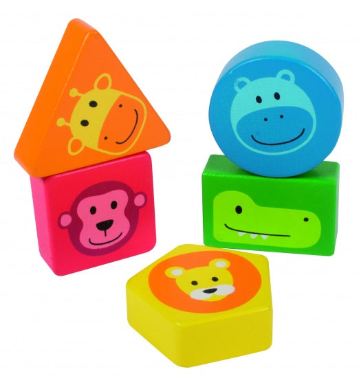 vormenpuzzel Safaridieren junior hout 11 stukjes