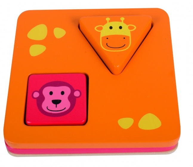 vormenpuzzel Safaridieren junior hout 11 stukjes
