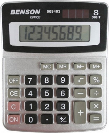 rekenmachine 14 cm grijs