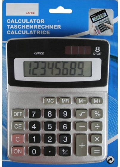 rekenmachine 14 cm grijs