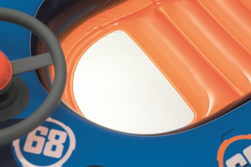 opblaasboot Hot Wheels 112 x 71 cm blauw/oranje