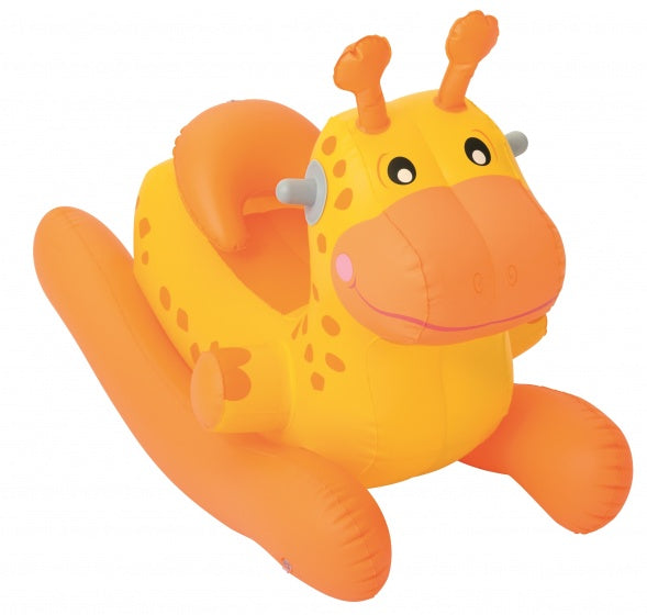 opblaasdier giraffe 74 x 43 x 63 cm oranje