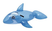 opblaasdier orka transparant 148 cm blauw