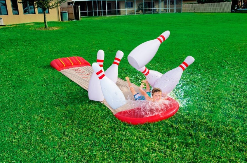waterglijbaan met kegels H2O Go! 550 cm rood 8-delig