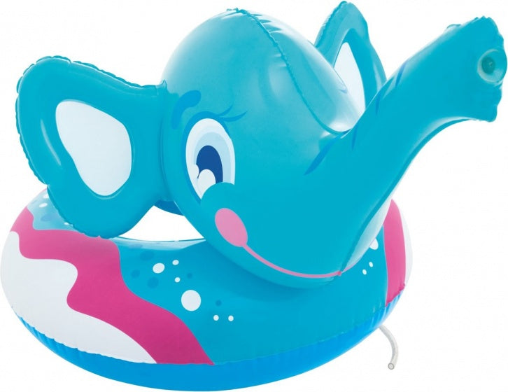 zwemband met sproeier olifant 65 cm blauw