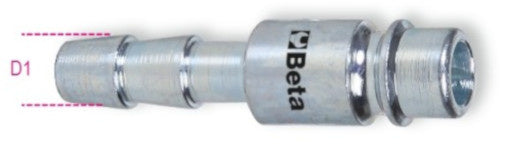 snelkoppeling 1916R staal conisch 8 mm zilver