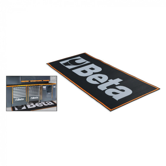 werkplaatsmat 9562P2 200 x 80 cm polyester/rubber zwart